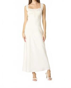 cotton candy la slip dress | Dresses | Cotton Candy Maxi Black dress Cabernet Bridesmaid Dress Shiny COLOR-off white Largo:Por encima de la rodilla